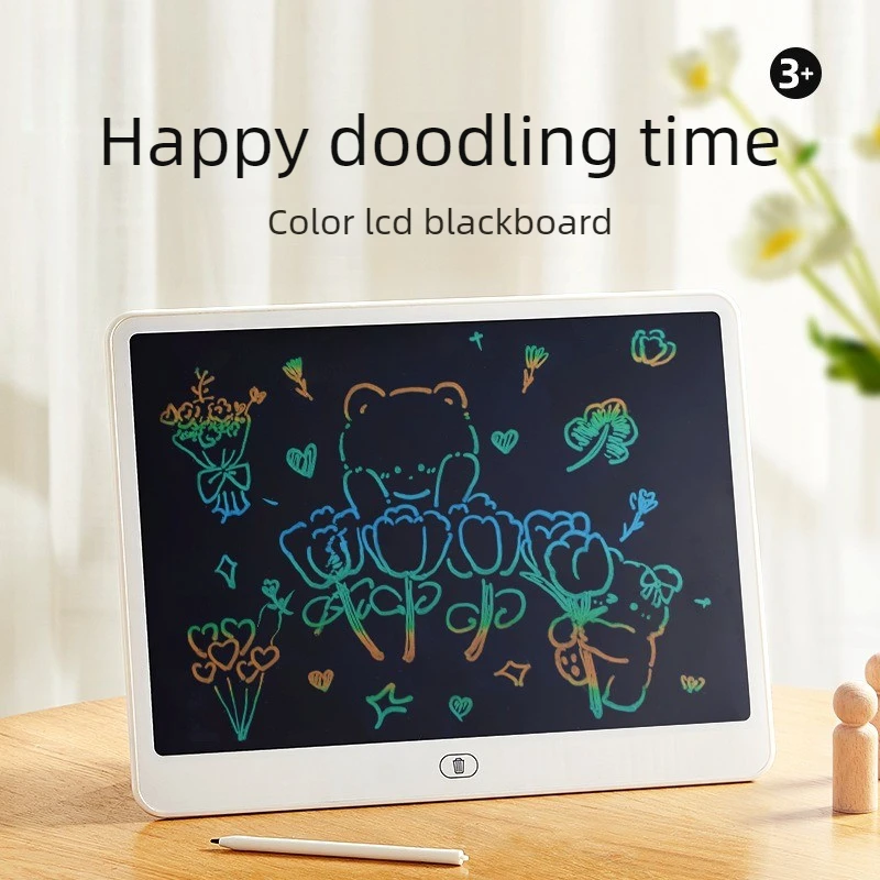 Colorful Drawing Tablet with Pen Kids Portable Drawing Board Toy One-click Delete Function Blackboard Coloring Children Toys