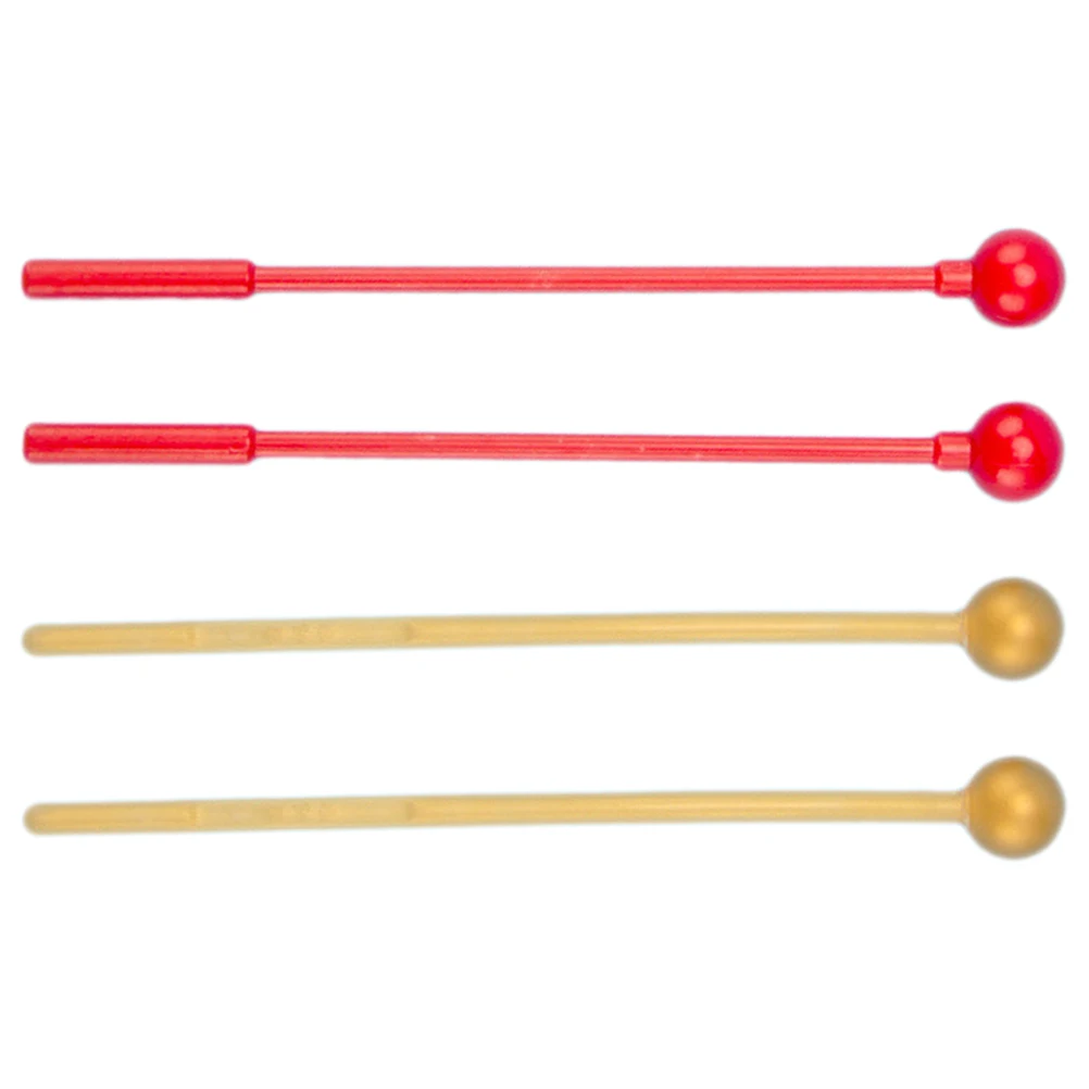 

2 Pairs Bell Mallets Plastic Percussion Drumsticks Musical Instrument ABS Glockenspiel Mallets Lightweight Clear Sound