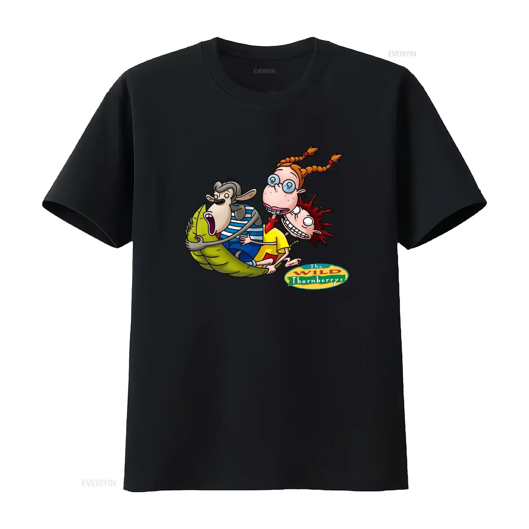 Wild Thornberrys Eliza Darwin Donny On Leaf Cartoon Print T Shirt for S 2Xl Royal Blue vintage Washed graphic Stylish Unisex