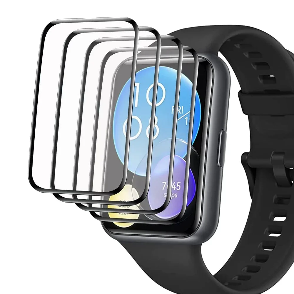 Soft Glass For Huawei Watch Fit 2/fit Smartwatch 9D HD full Film (not glass) Screen tempered Protector cover fit2 Accessories