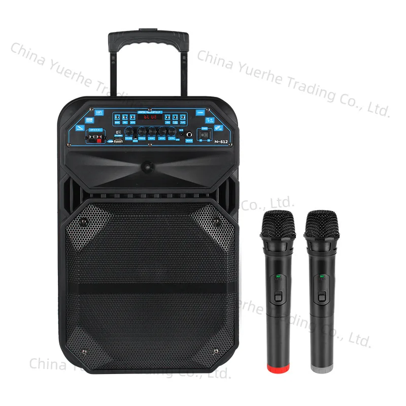 

12-дюймовый кадриль, аудио Bluetooth-динамик, уличный беспроводной микрофон для караоке, мощный мобильный рычажный динамик