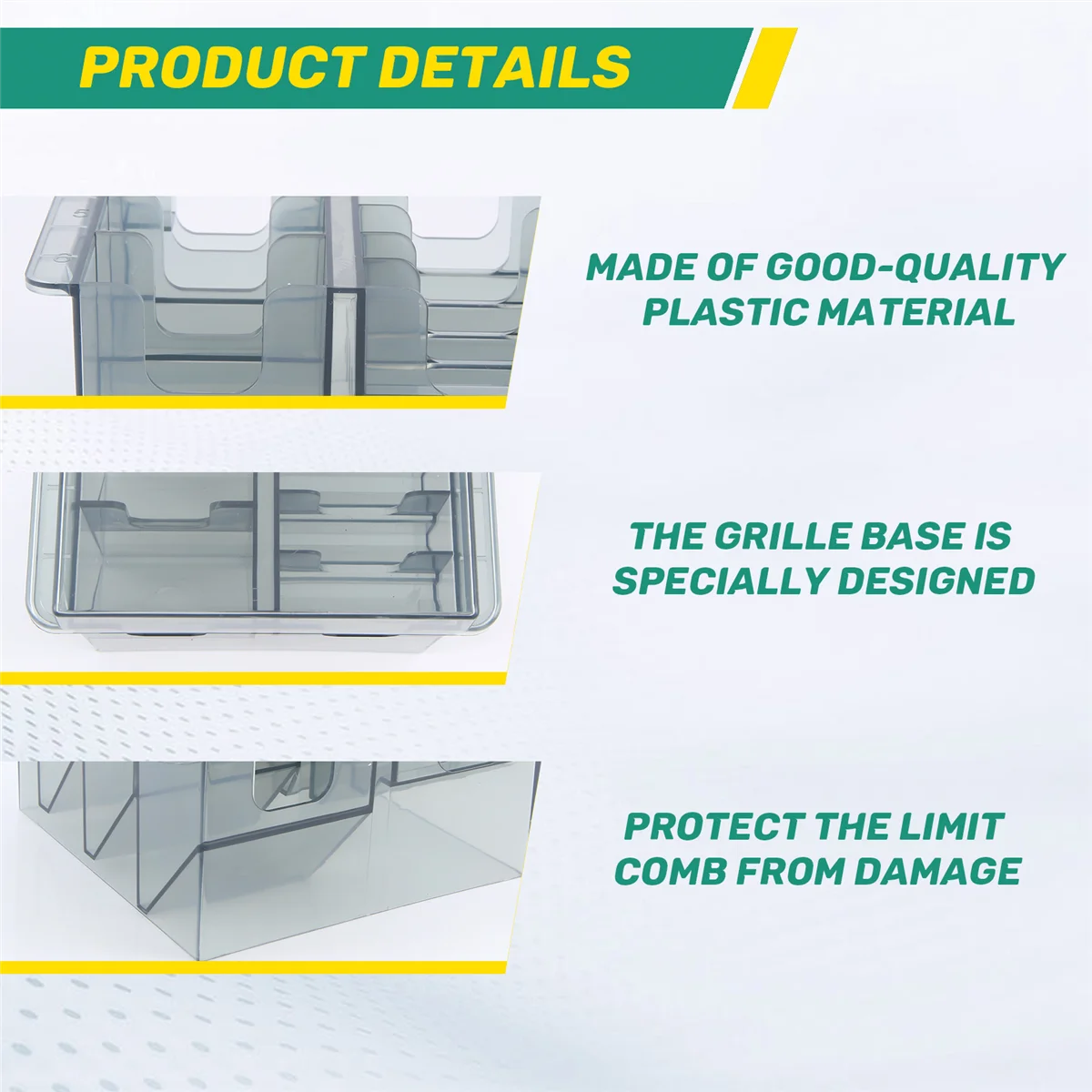 HOT Grid Base Storage Box for 8Pcs Hair Clipper Trimmer Limit Comb Guide Comb Barber Tool for Wahl Guide Combs