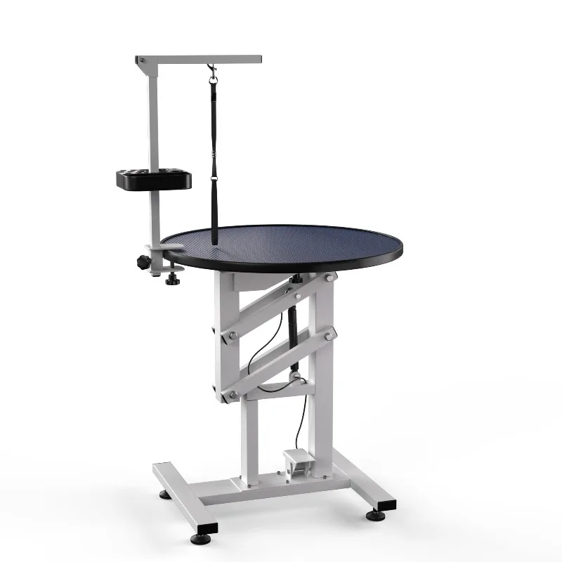 

Pet grooming table, pneumatic lifting rotating grooming table, small cat and dog pet store cutting and trimming table