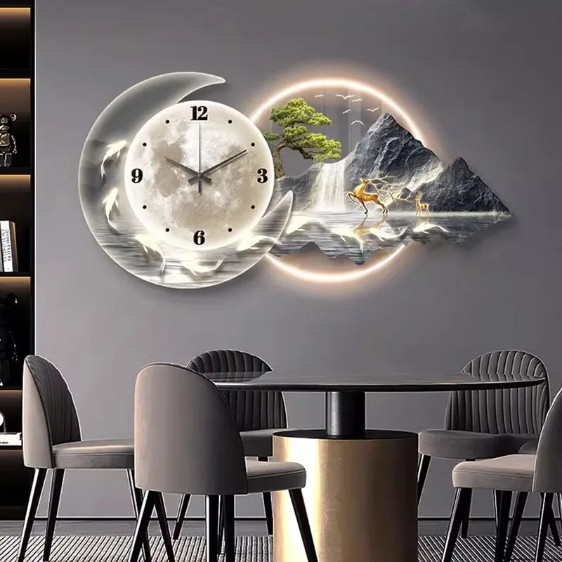 Digital Living Room Wall Clocks Art Mural Luxury Led Mechanism Large Clock Wall Minimalist Reloj De Pared Ornaments Home Decor