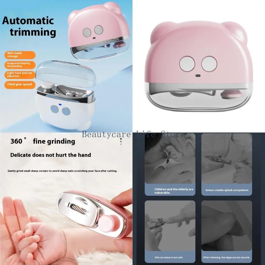 

652c Electric Clippers 2 в 1 ногтей с светодиодным, ногтевым файлом, ловцом, 3 -скоростным триммером и полировкой для