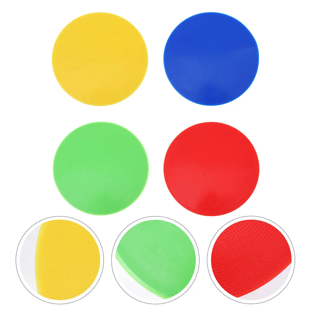 

4 Pcs Equipment Landmark Line Sign Pad Child Carpet Round Pvc Circle Spots for Classroom Floor
