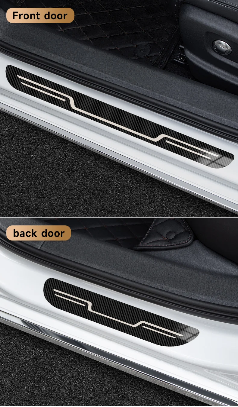Edelstahl Auto-Türschwellenschutz Anti-Schmutz Aufkleber Abdeckung Dekoration Außen Anti-Kick Pedal Dekoration Zubehörteile – Detail 14