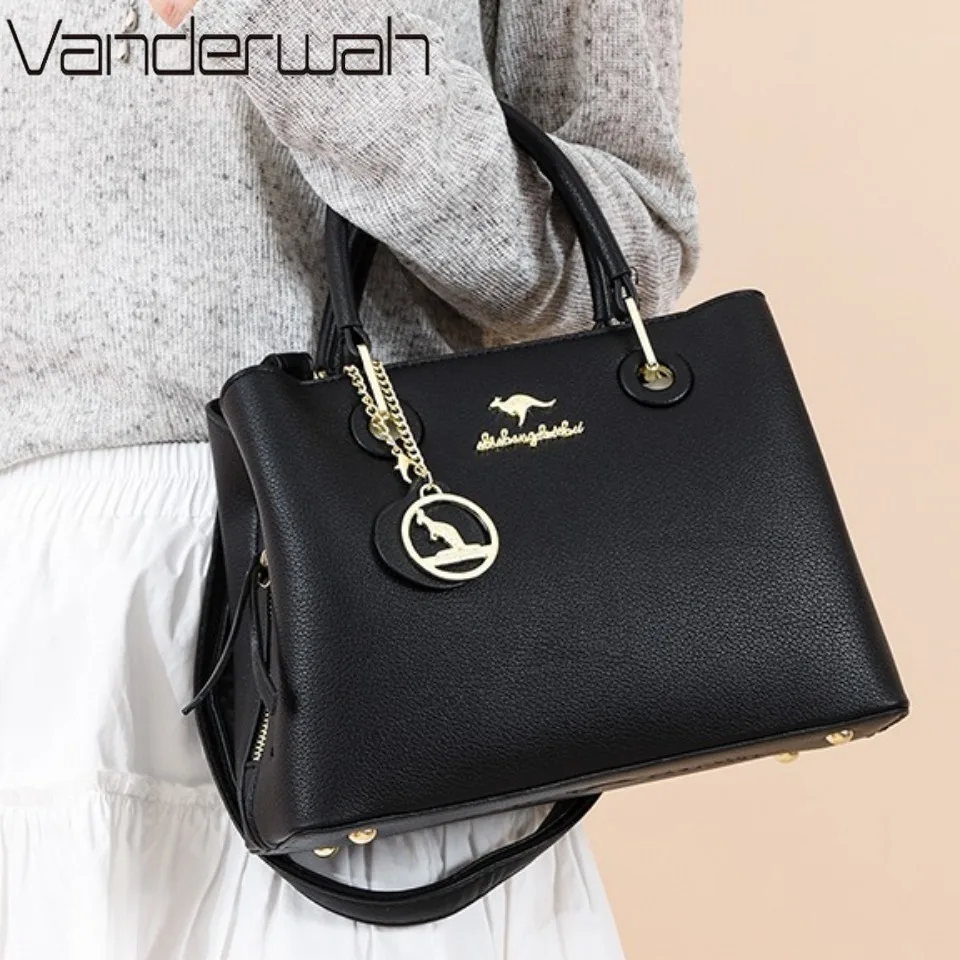 

Genuine Brand High Quality Leather Casual Tote Luxury Handbags Women Bags Designer Shoulder Top-handle Bags for Women Sac