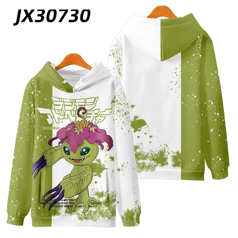 qq38Digimon Adventure Oversized Women/Men Hoodie Sweatshirt V-mon Wormmon Agumon Palmon Tailmon Patamon Greymon Cosplay Costume