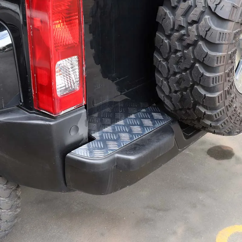 For Hummer H3 2005-2009 Aluminum Alloy Car Rear Bumper Protective Plate Cover Decorative Sticker Car Accessories