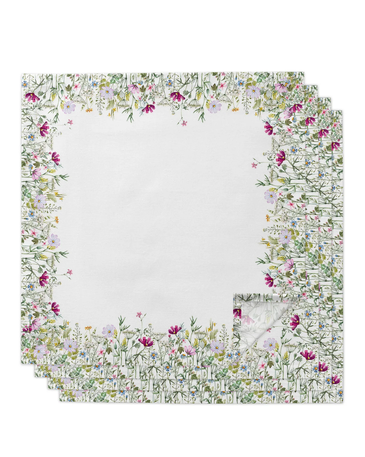 Farm Wildflower Plant Flower Placemat Wedding Party Dining Decor Linen Table Mat Kitchen Accessories Table Napkin