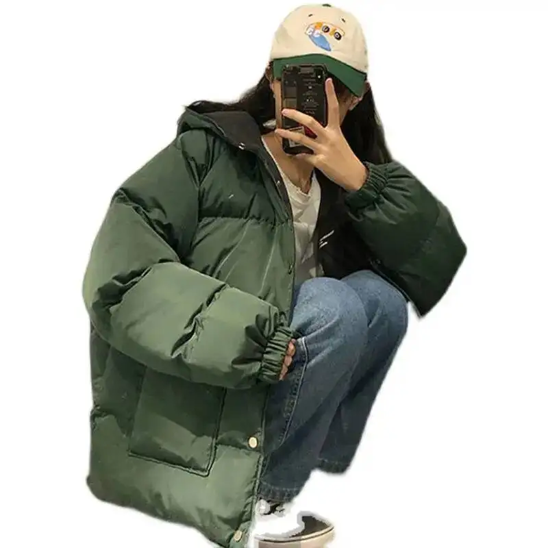 両面着用可能 ダウン レディース ゆったり 冬用コート パン型 小さいサイズ 綿入り