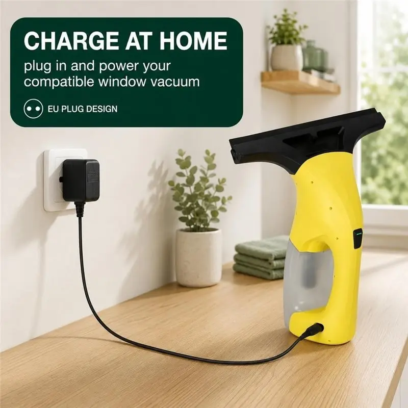 Efficient 5.5V For Window Cleaners For Karcher WV2,WV5 Premium,WV6,WV60,WV70,WV75 Plus,Replacement Eu Plug