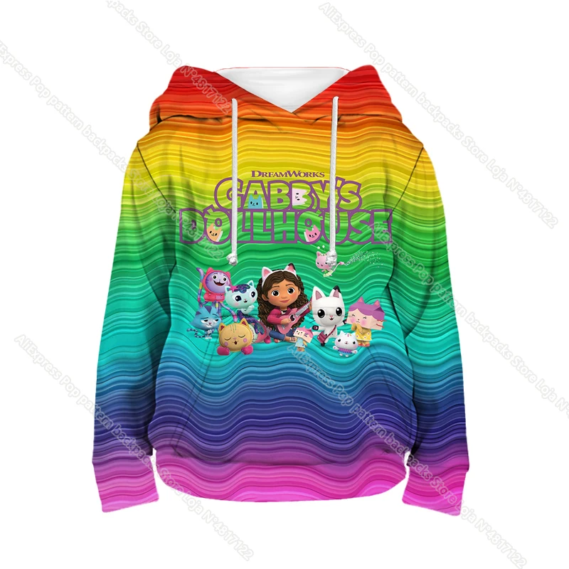 Gabby Dollhouse Hoodies Gabby Cats Toddler Children Summer Spring Hooded Girls Boys Kids Sweatshirt Costume Clothing