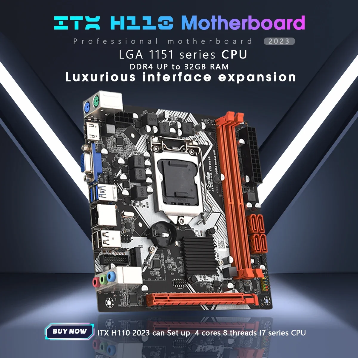 

H110 Motherboard LGA 1151 Supports Intel Core 6/7/8/9 Gen CPU i3/i5/i7 Dual Channel DDR4 SATA3.0 H1110 Desktop LGA1151 placa mae