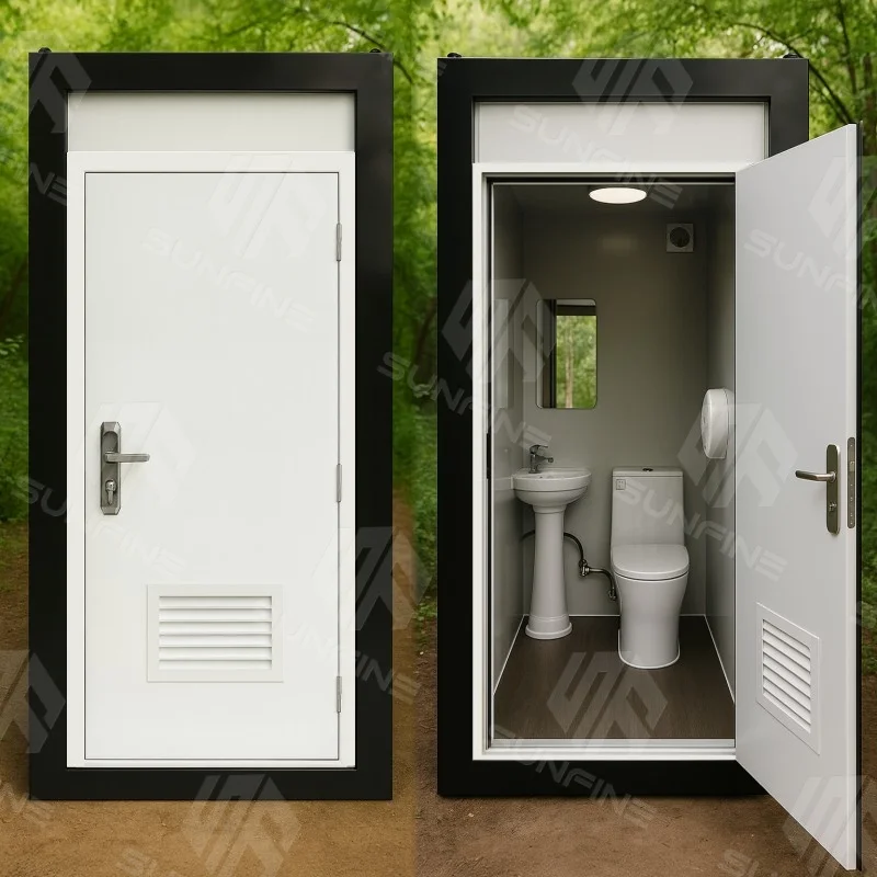 Manufacturer Factory Movable Toilets Cabin Mobile Restroom Wc Portable Toilets for Home Easy Install for Outdoor Use