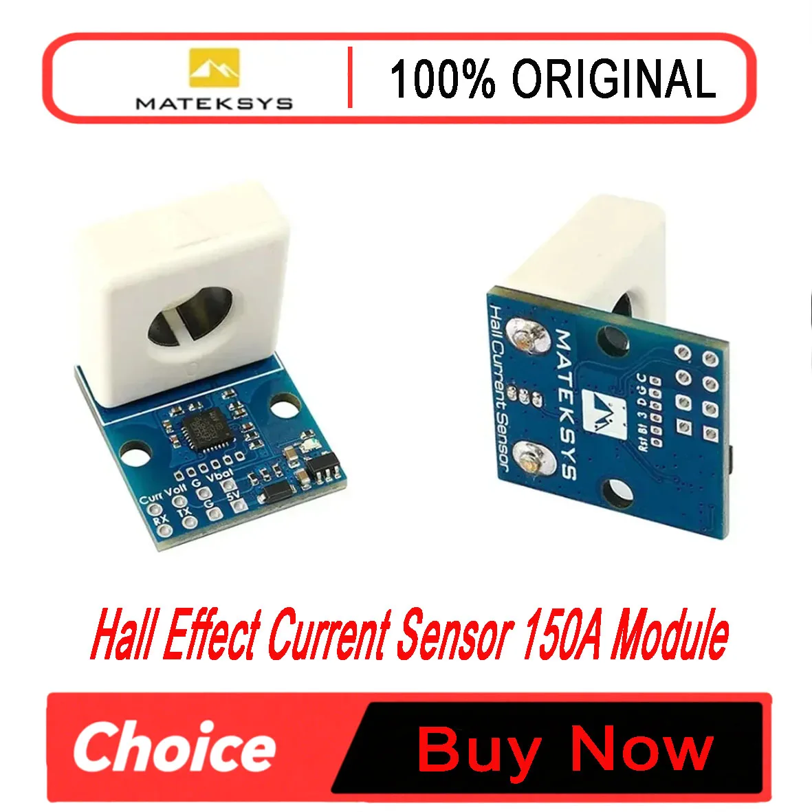 MATEK Hall Effect Current Sensor 150A Module 0~69V Voltage Sense for H743 Slim V3 Flight Controller FPV Racing Drone