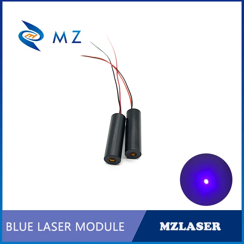 Hot Selling Compact  D12mm 405nm 50mw Blue And Violet UV Dot Laser Diode Module Glass Lens CW Circuit Model  Industrial Grade