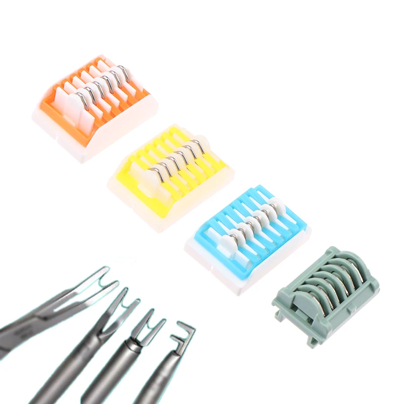 New 6pcs/row Titanium Clamp Titanium Vascular Blocking Laparoscopic Surgical Instrument Endoscopic Open Abdominal Titanium