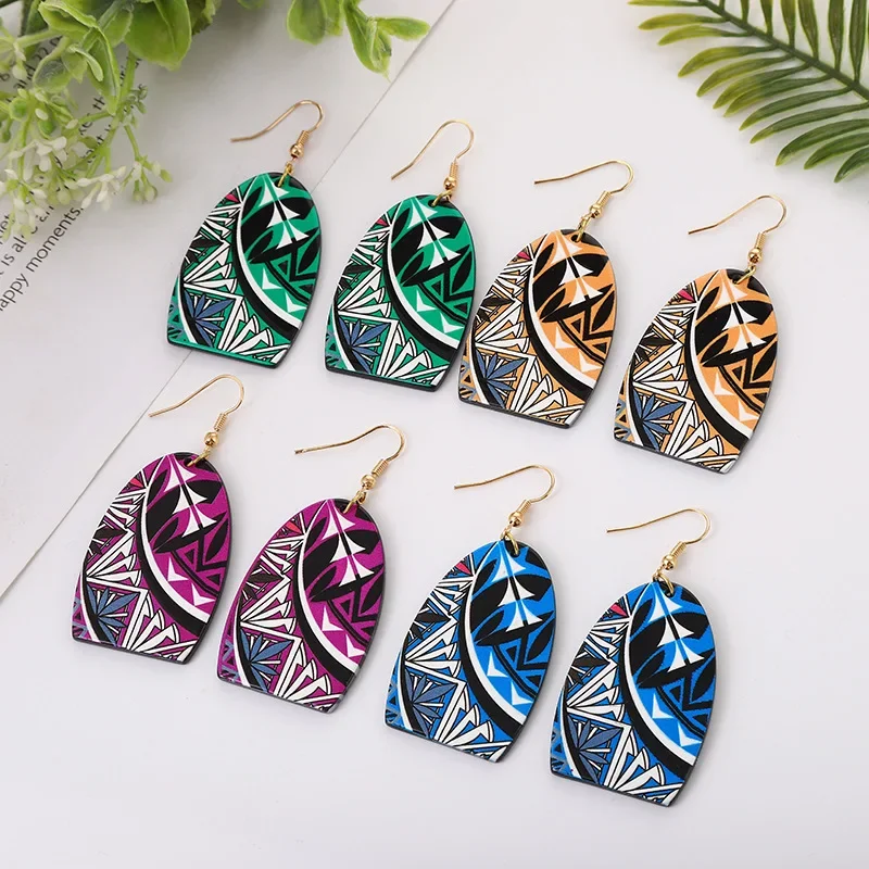 

Retro Charms Design Earrings Acrylic Colorful Ethnic Style Earrings for Women Girls Party Wedding Birthday Jewelry Gift