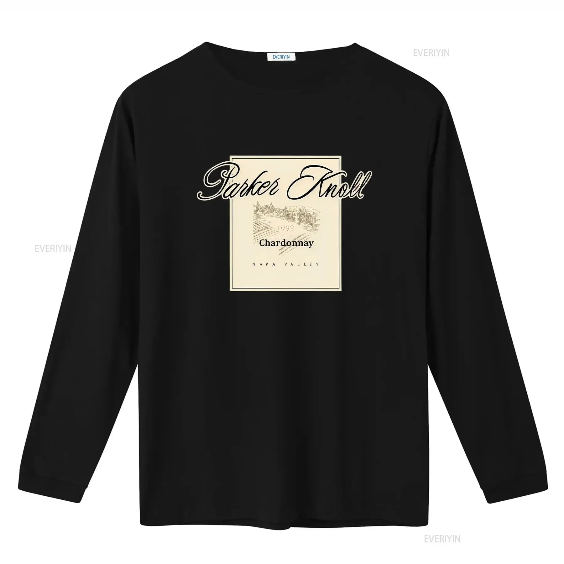 Parent Trap Parker Knoll Chardonnay Napa Valley 1993 Print T Shirt for Lindsay Lohan Style Light Blue Casual Fashion vintage