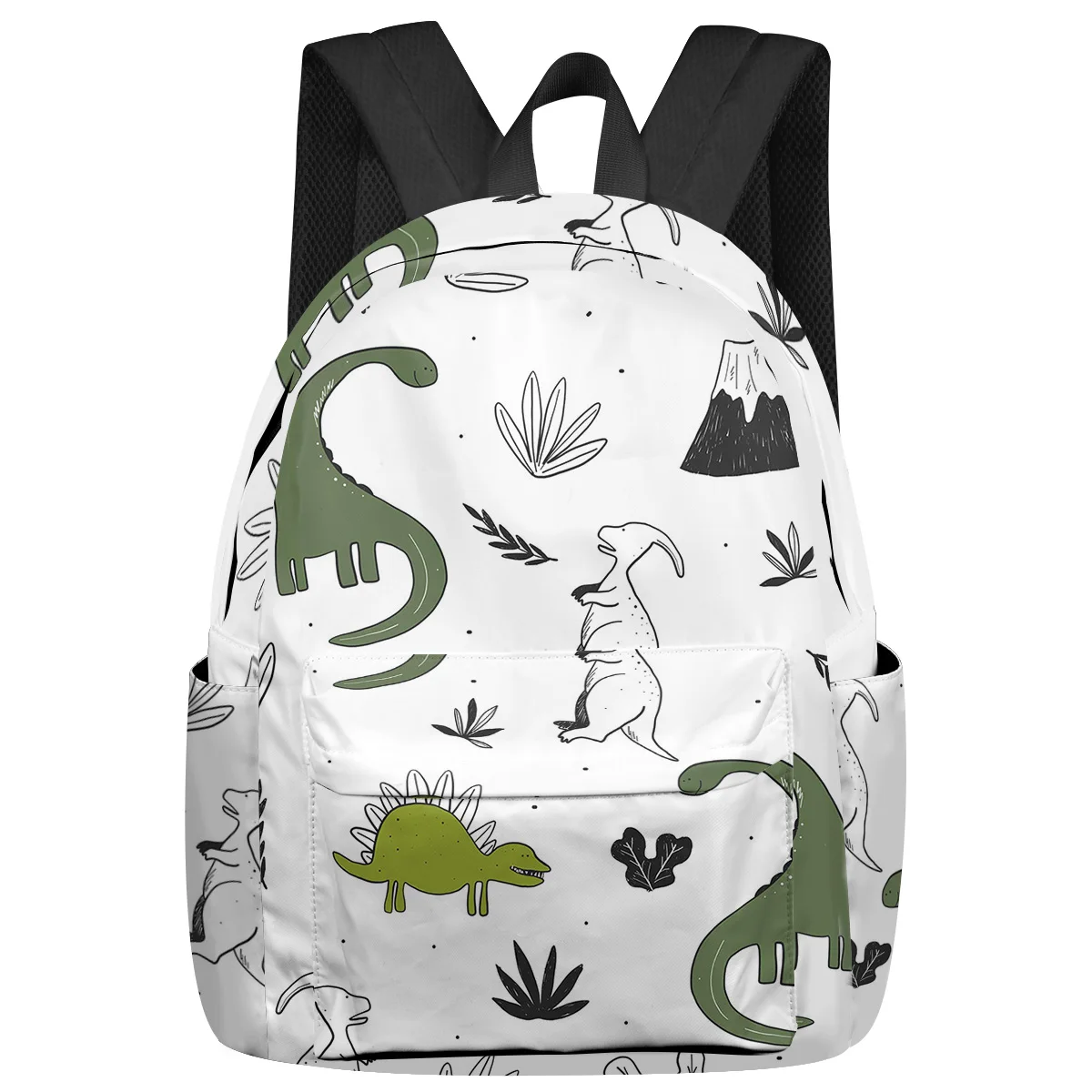 

Dinosaur Green Cute Large Capacity Bookbag Travel Backpacks Schoolbag For Teenager Women Laptop Bags Rucksack