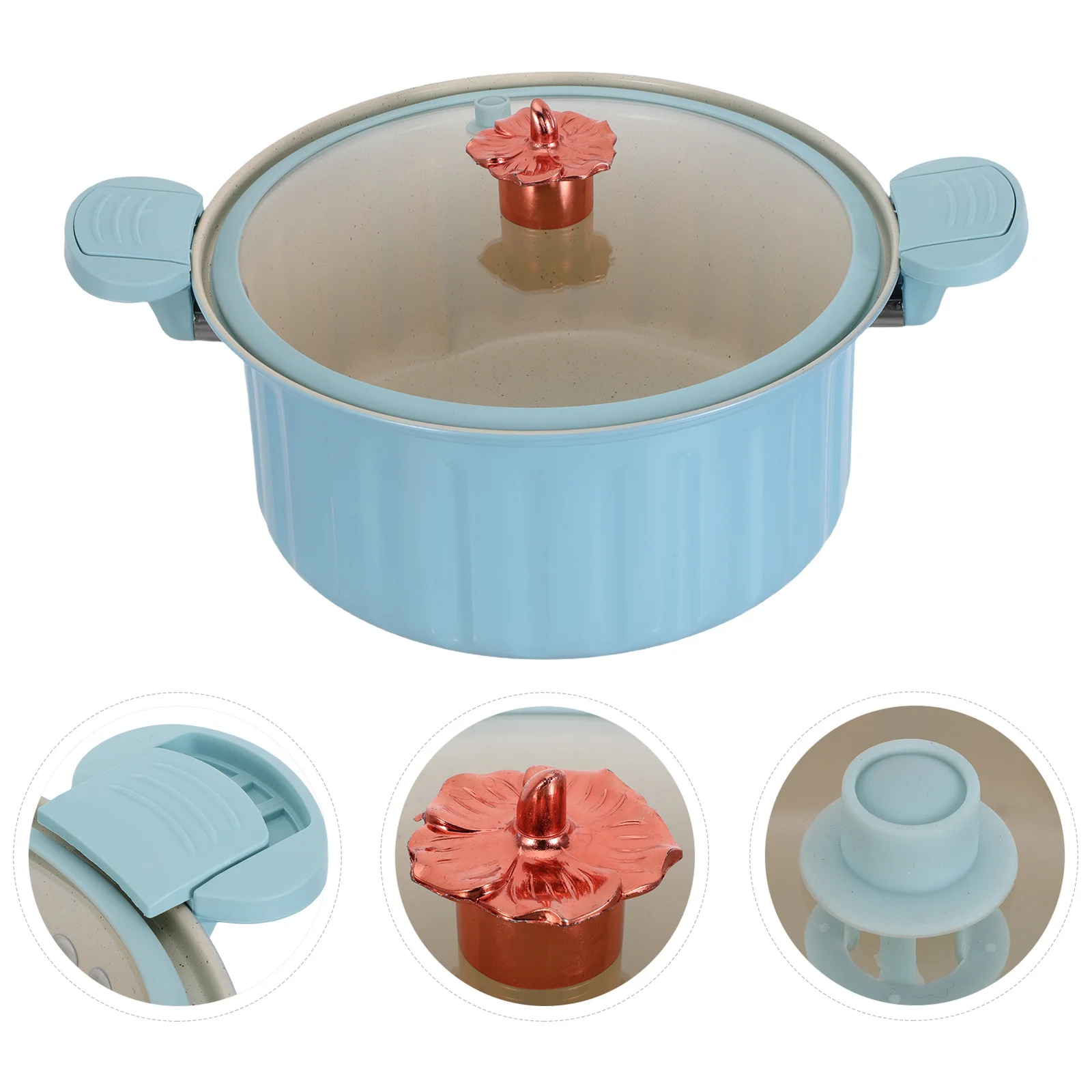 

8-литровая скороварка с антипригарным покрытием, стеклянной крышкой и ручкой с защитой от ожогов, для быстрого приготовления и сохранения вкуса, подходит для индукционных и газовых плит.