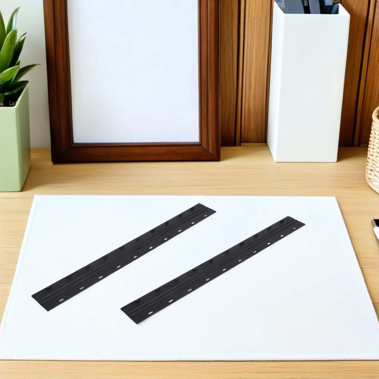 100pcs Plastic Bars 11.8X1.4X0.4 Inch For Paper Files Organizer Slide Grip File Clips Office Document Binding Strips Report