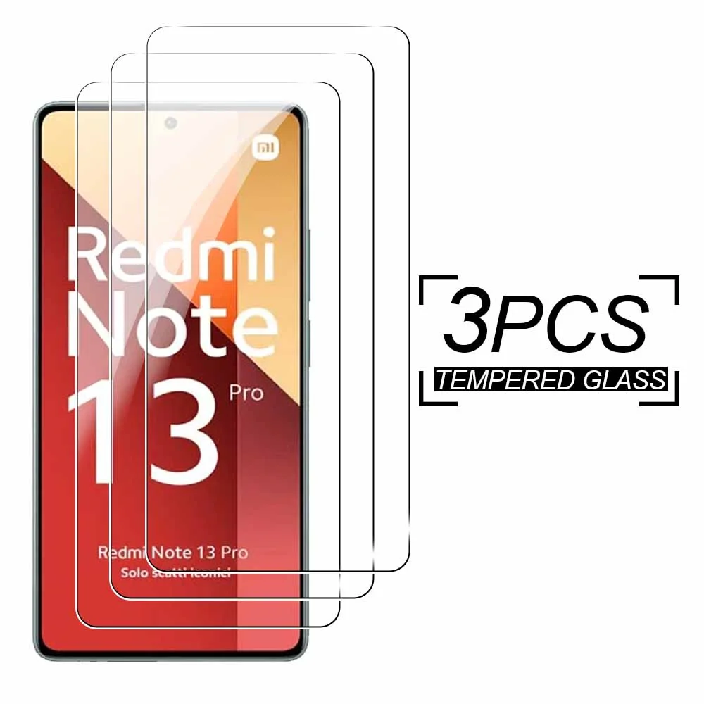 3 uds Protector de pantalla para Xiaomi Redmi Note 13 Pro Redmy Note13 Pro 13Pro Protector de vidrio antiarañazos cubierta de película de vidrio templado