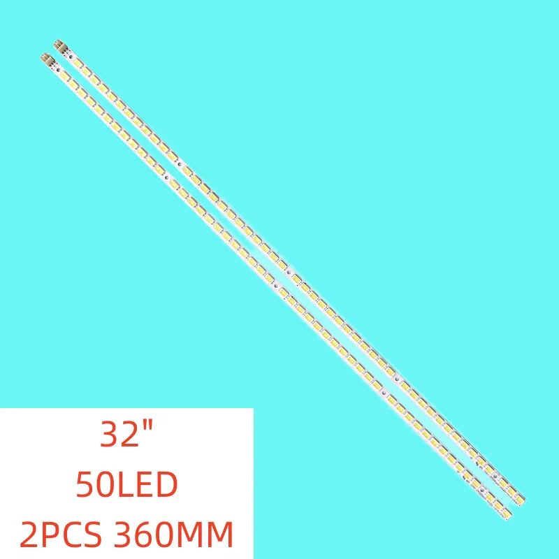 

2pcs/set 50lamps New LED Backlight Strip for L32E5200BE L32P11 L32P21BD STS320A08-50LED-rev.6-100427 360MM