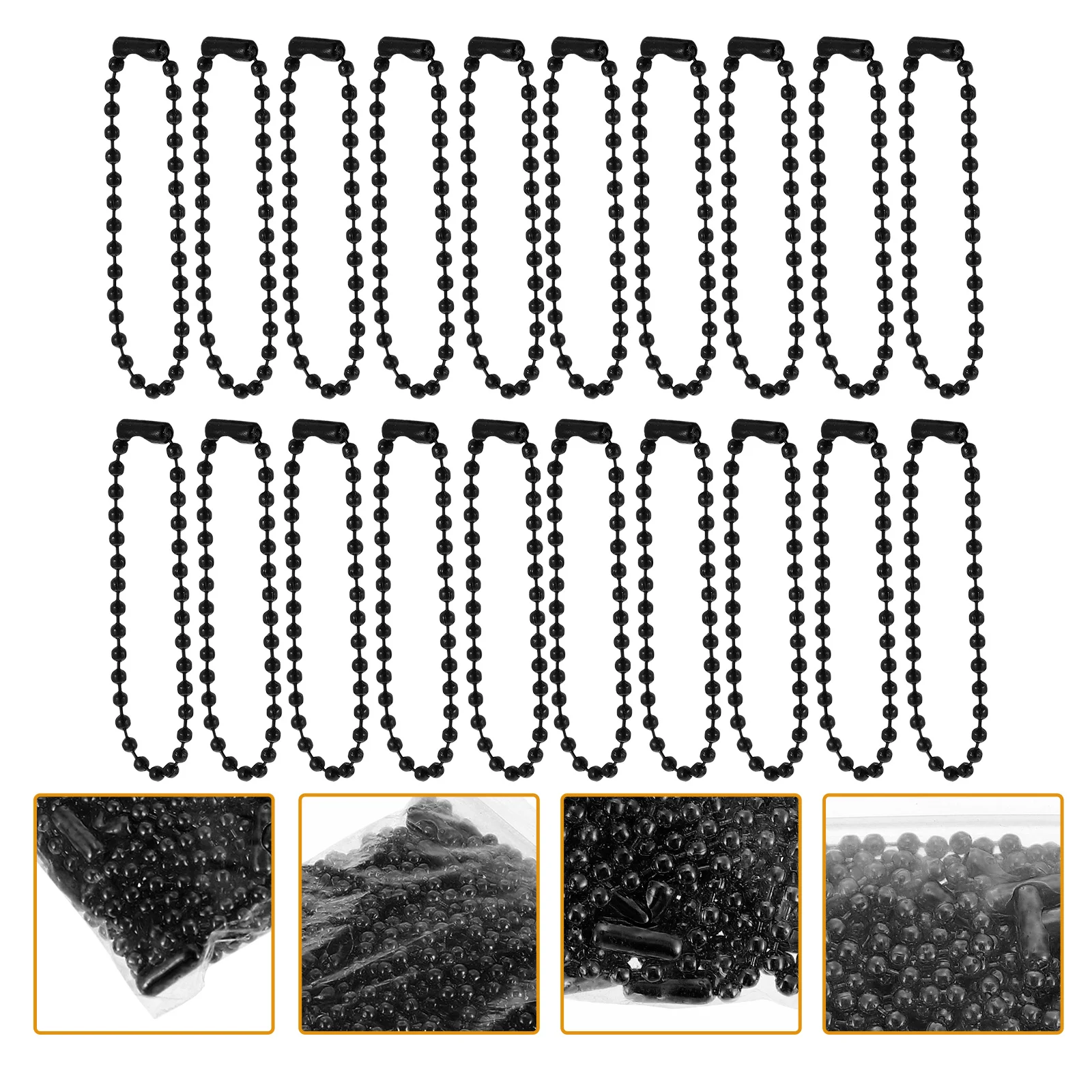 

100pcs Ball Making Pendant Keyring Craft Dog Tag Bead Supplies Jewelry Dog Tag Chain Jewelry Bead Chain