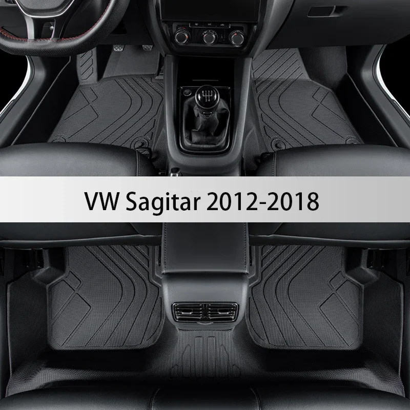 Автомобильные коврики из ТПЭ под заказ для VW Sagitar 2012 2013 2014 2015 2016 2017 2018, водонепроницаемые коврики, автомобильные аксессуары для интерьера