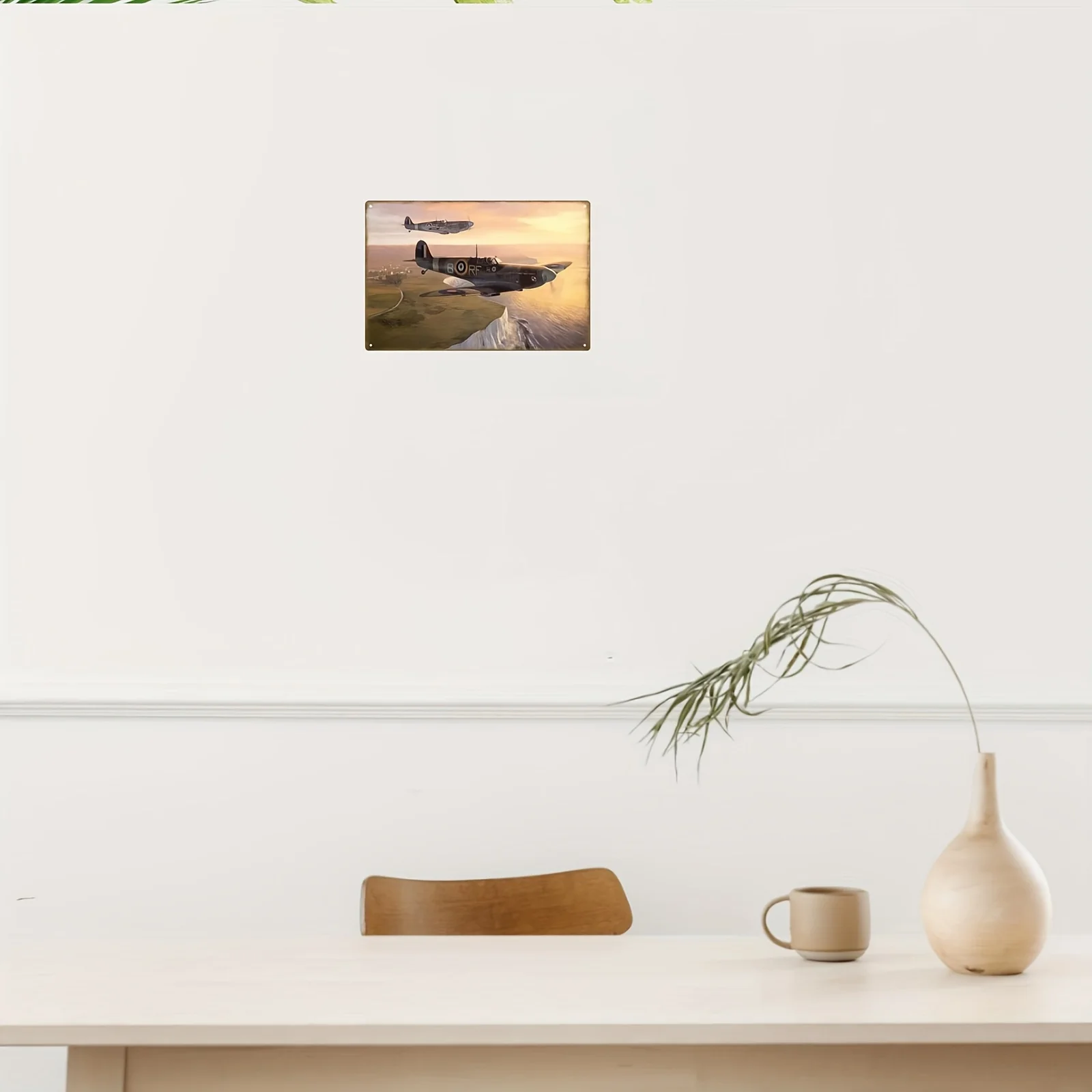 CIFBUY Vintage British Aviation Metal Wall Art Waterproof Rustproof Aluminum Wall Art for Home Living Room Office Bar Decor