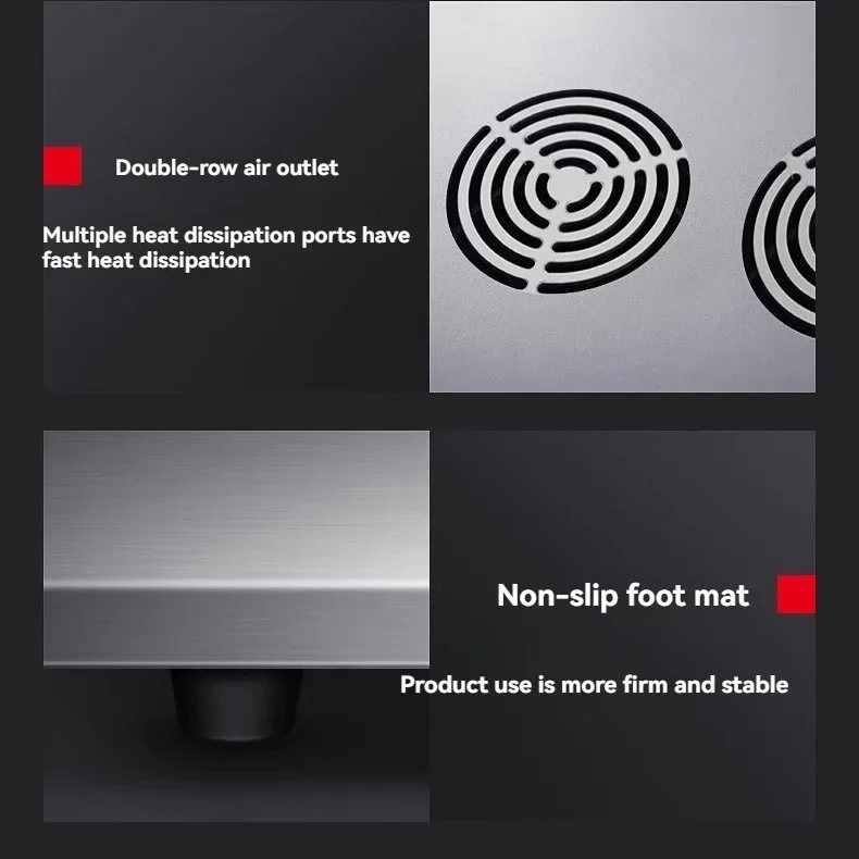 طباخ التعريفي عالي الطاقة 5000 واط الطبخ الكهربائي فندق شقة مقعرة اثارة فراي طباخ مزدوج نموذج التحكم المغناطيسي