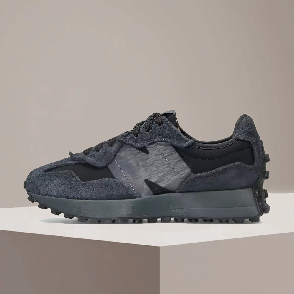 New Balance NB327 Unisex Low-Top Running Shoes  Black, Durable Support & Lightweight Comfort U327WCD