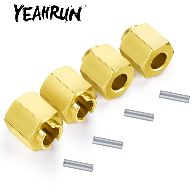 

YEAHRUN 4/5/6/7/10mm Brass Axle Counterweight Wheel Hex Hub Adapters for 1/18 RC Crawler Car TRX-4M Truck Upgrade Parts
