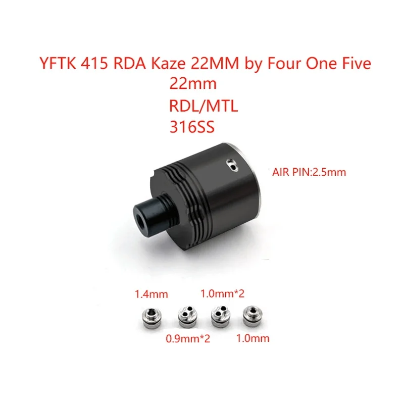 YFTK 415 Kaze MTL RDL RDA BF SS316 22 Vape 6 atomizer tank for coils & atomizers - gallery image 2