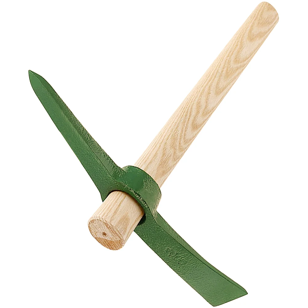 

Mini Garden Hoe Durable Yard Tool for Heavy Duty Digging Wood Handle Small Gardening Tool