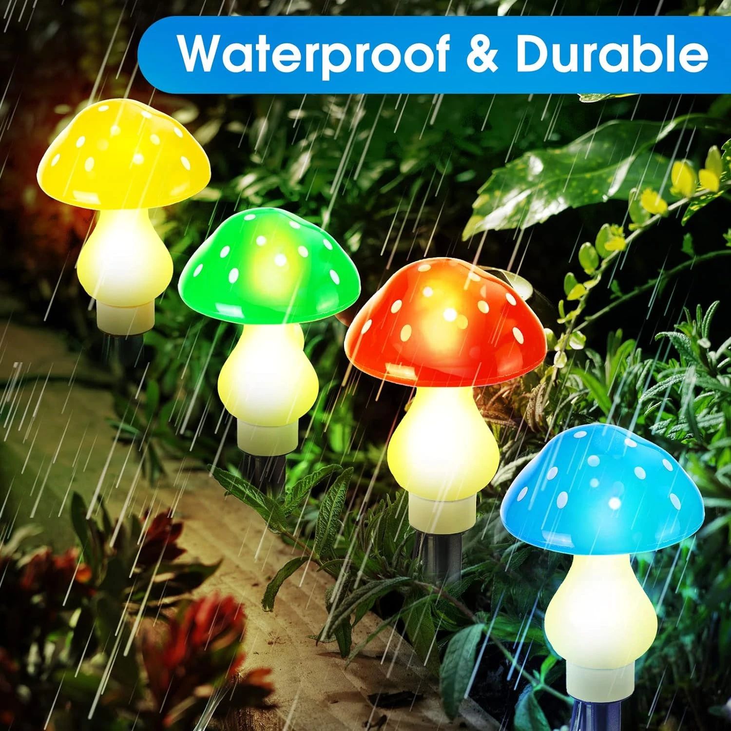 

Enhance your outdoor sanctuary with captivating and charming solar powered mushroom lights. Create an ethereal and magical atmos