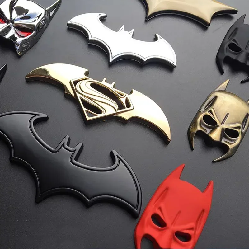 DC Comics Batman Autozubehör Aufkleber Styling Metall 3D Mehrfarbig Auto Kofferraum Emblem Abzeichen Aufkleber Aufkleber Geburtstagsgeschenke