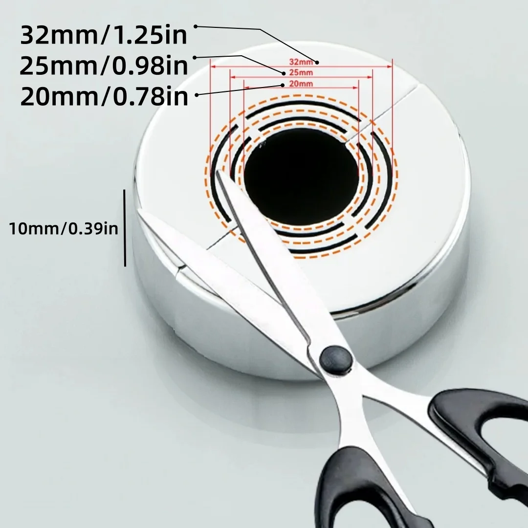 Self-Adhesive PVC Faucet Decorative Cover Chrome Finish Water Pipe Wall Covers for Bathroom Faucet Accessories
