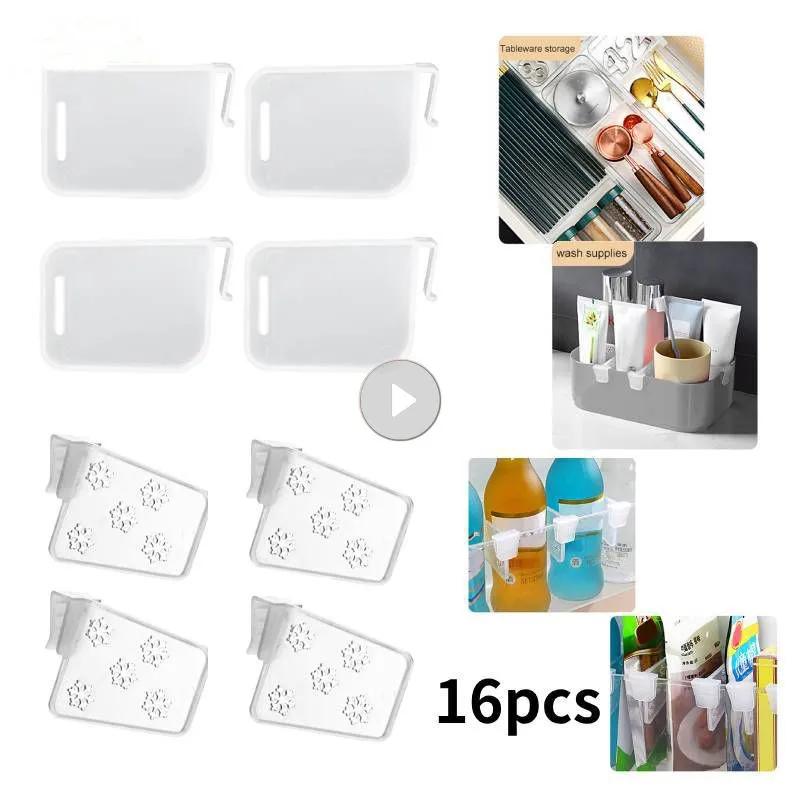 1/4/8/16pcs Refrigerator Storage Partition Board Retractable Plastic Divider Storage Splint Kitchen Bottle Can Shelf Organizer