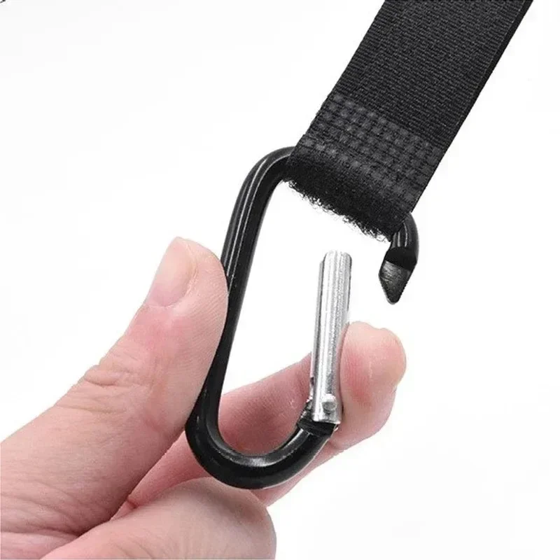 1-6Pcs Baby Stroller Hook Organizer Adhesive Nylon Clasp Loop Clips Carabiner Hooks Diaper Bag Shopping Pram Hook Buckles Hanger