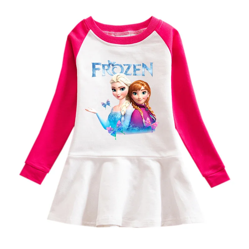 

Frozen Kids Hoodie Dress, New Cartoon Cotton Pleated Skirt for Girls