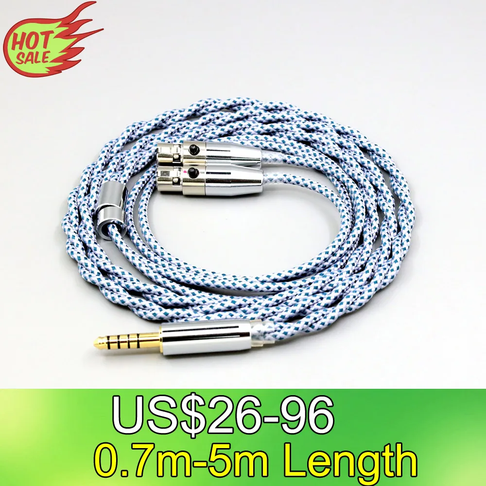 99% Pure Silver Mix Graphene OCC Shielding Earphone Cable For Audeze LCD-3 LCD-2 LCD-X LCD-XC LCD-4z LCD-MX4 LN008653