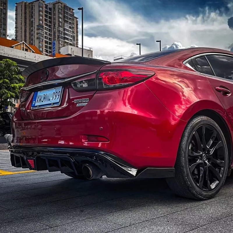 Suitable for Mazda Atenza 6 rear spoiler, front spoiler, bumper diffuser, sport modification kit, carbon fiber - Detail 1