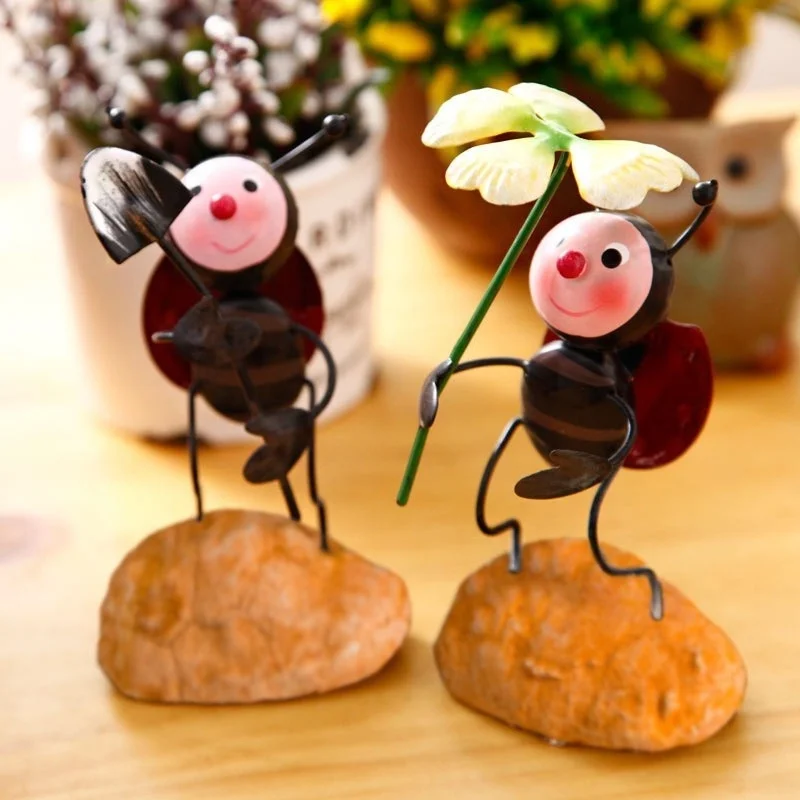 Little Ladybug Creative Department Healing Small Ornaments Living Room Computer Desktop TV Cabinet Modern Home Garden Decoration