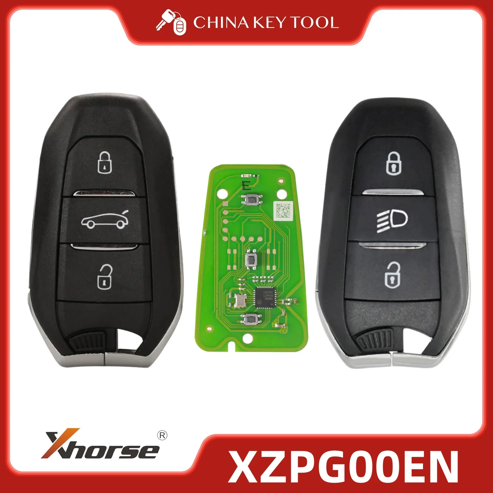 1 قطعة XHORSE XZPG00EN لوحة دارات مطبوعة خاصة حصريًا لبيجو 4A KeylessGo مفتاح ذكي مع مفتاح قذيفة مع شعار الإصدار العالمي
