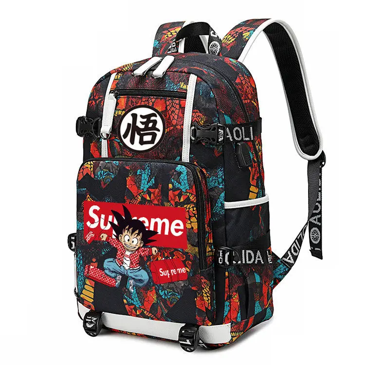 Dragon Ball School Bag Backpack Anime Peripheral Computer Bag Tide Brand Backpack Outdoor Bag Beautiful Fashion