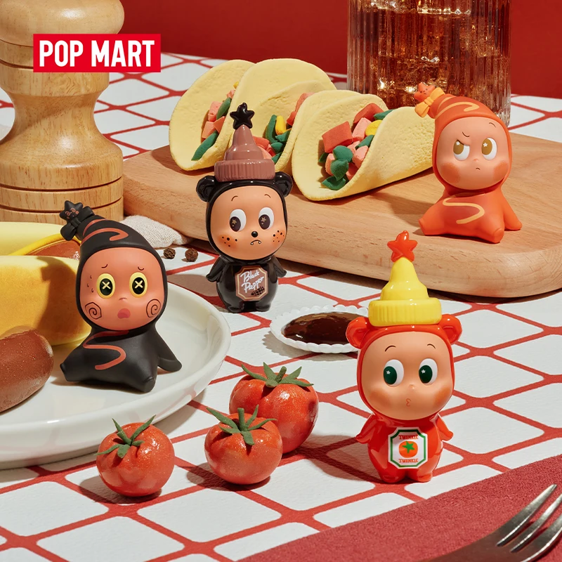 البوب مارت وميض وميض خلق طعمك سلسلة أرقام B صندوق الغموض 1 قطعة/9 قطعة صندوق أعمى POPMART لعبة تمثال لطيف
